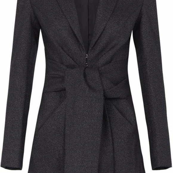 Acler Miller Wrap Belted Blazer Tweed New Women's Jacket Size 8